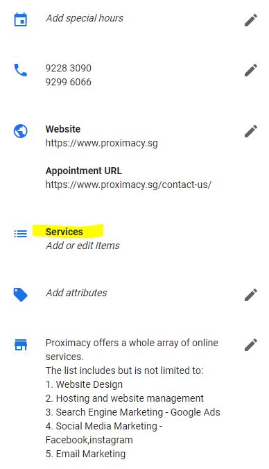 Google my Business Services