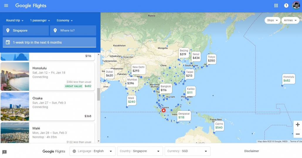 google trips tracked flights